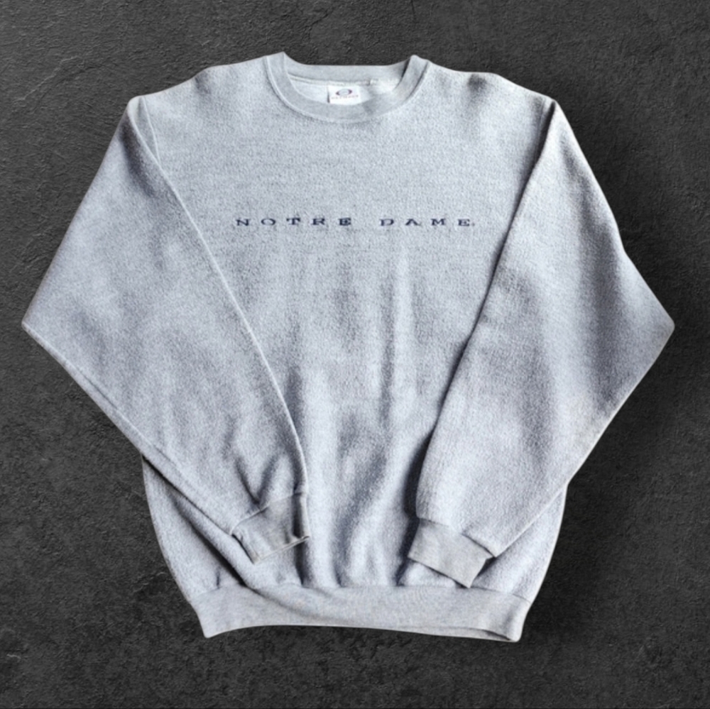 RARE Vintage Olympus 90s Notre Dame "Inside Out" Crewneck Sweatshirt